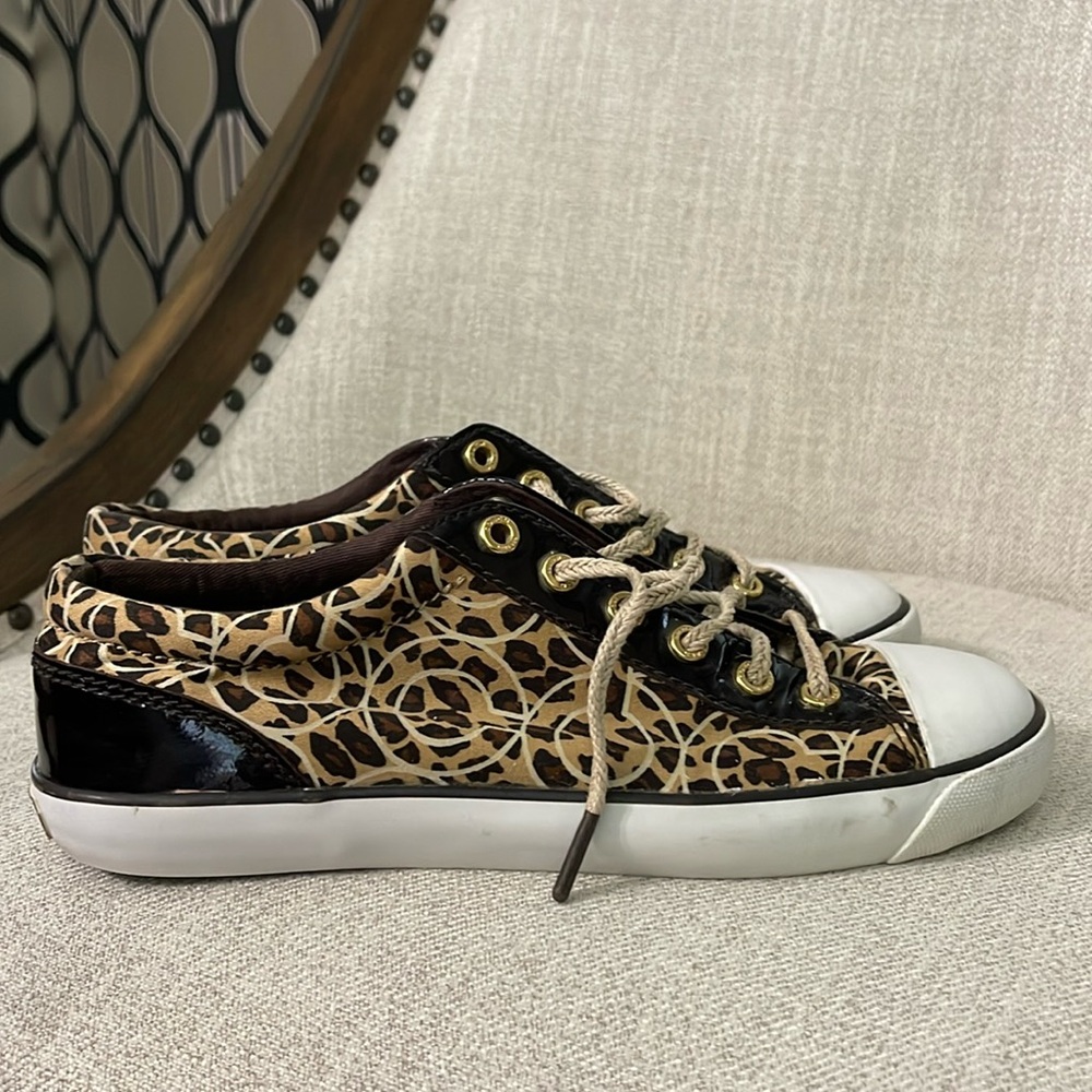 Coach sneakers. Leopard print size 71/2